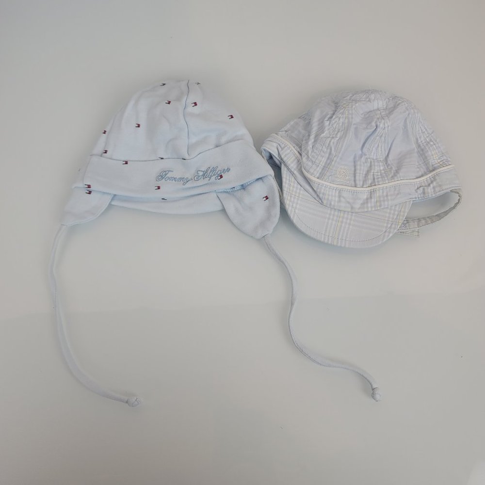 Tommy Hilfiger Baby Boy Hat Pilot Bomber Cap Beanie Layette Infant 3-6-9 Logos